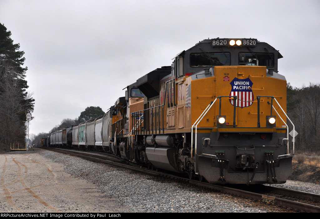 Westbound manifest comes out of the siding